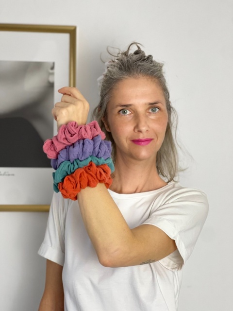 scrunchie róż masala kolory scrunchie róż masala kolory